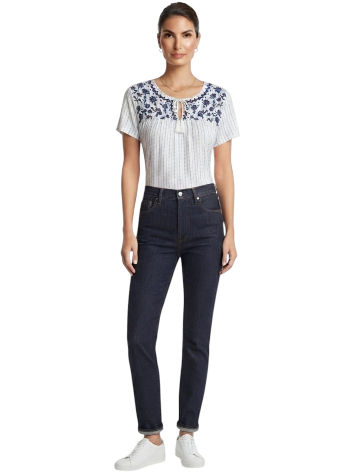 Image for Women's Printed Top,White