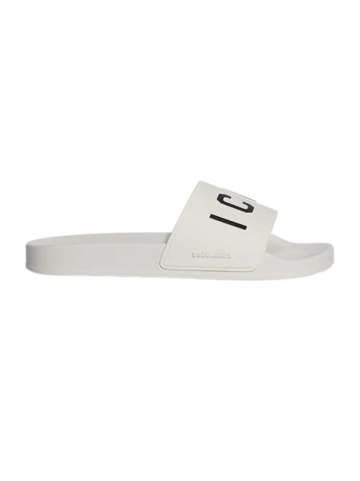 Image for Men's Logo Patched Slippers,Off White