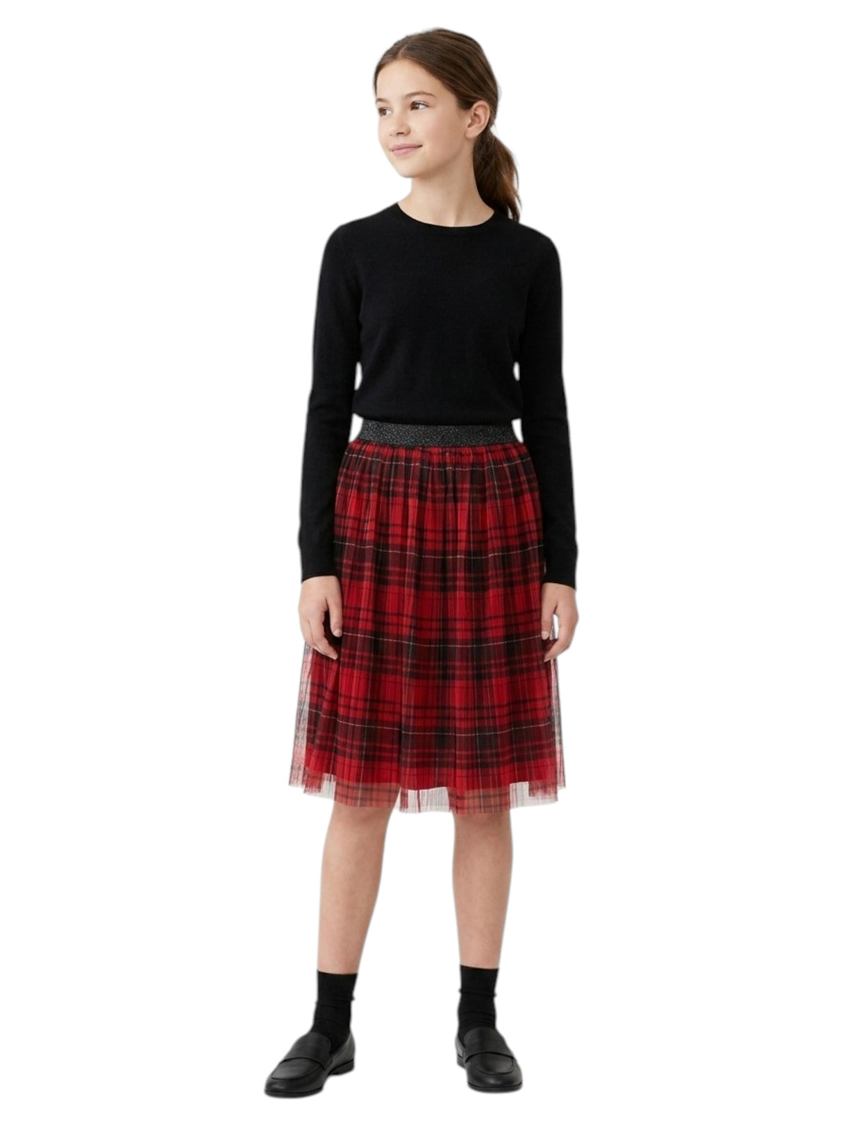 Image for Kids Girl's Mesh Skirt,Red