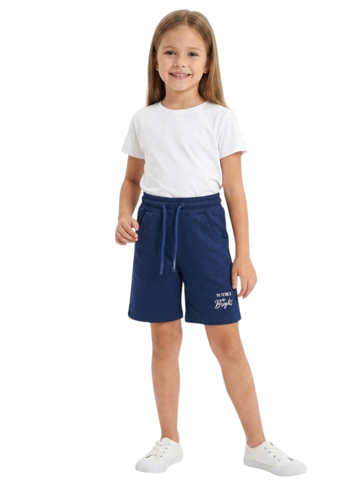 Image for Kids Girl's Plain Short,Navy