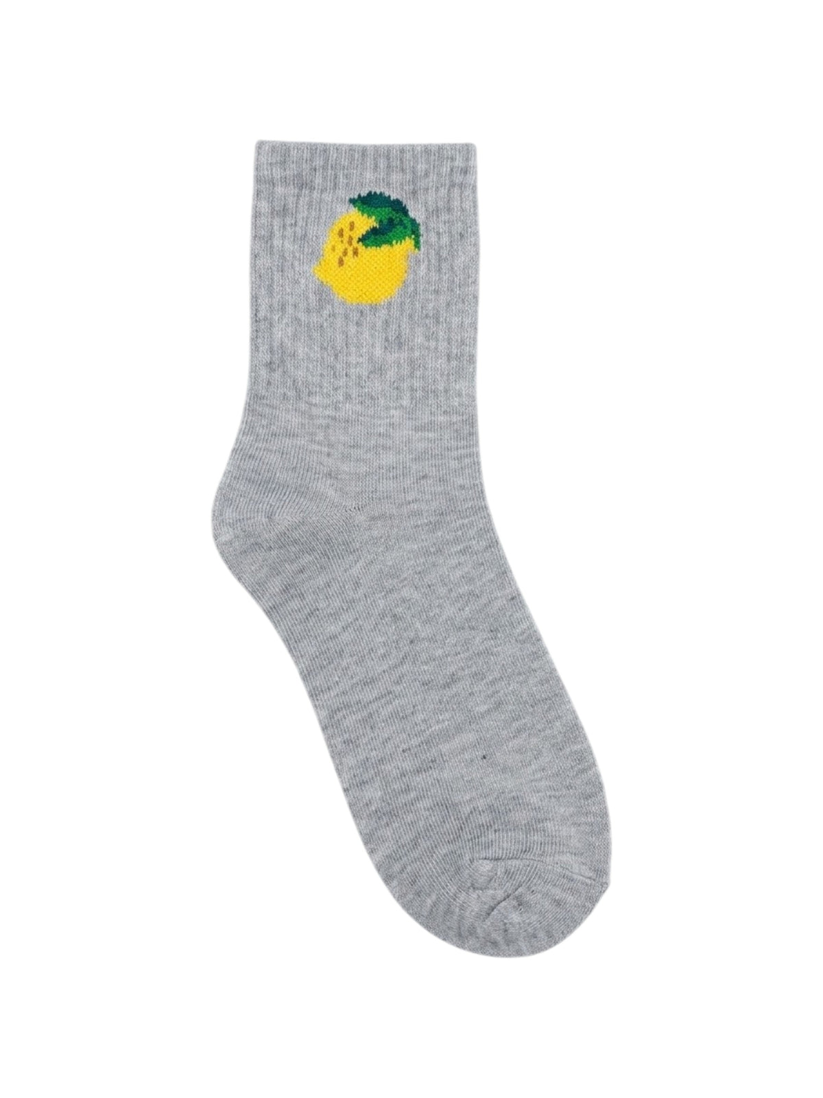 Image for Kids Girls 1 Pair Printed Crew Socks,Grey