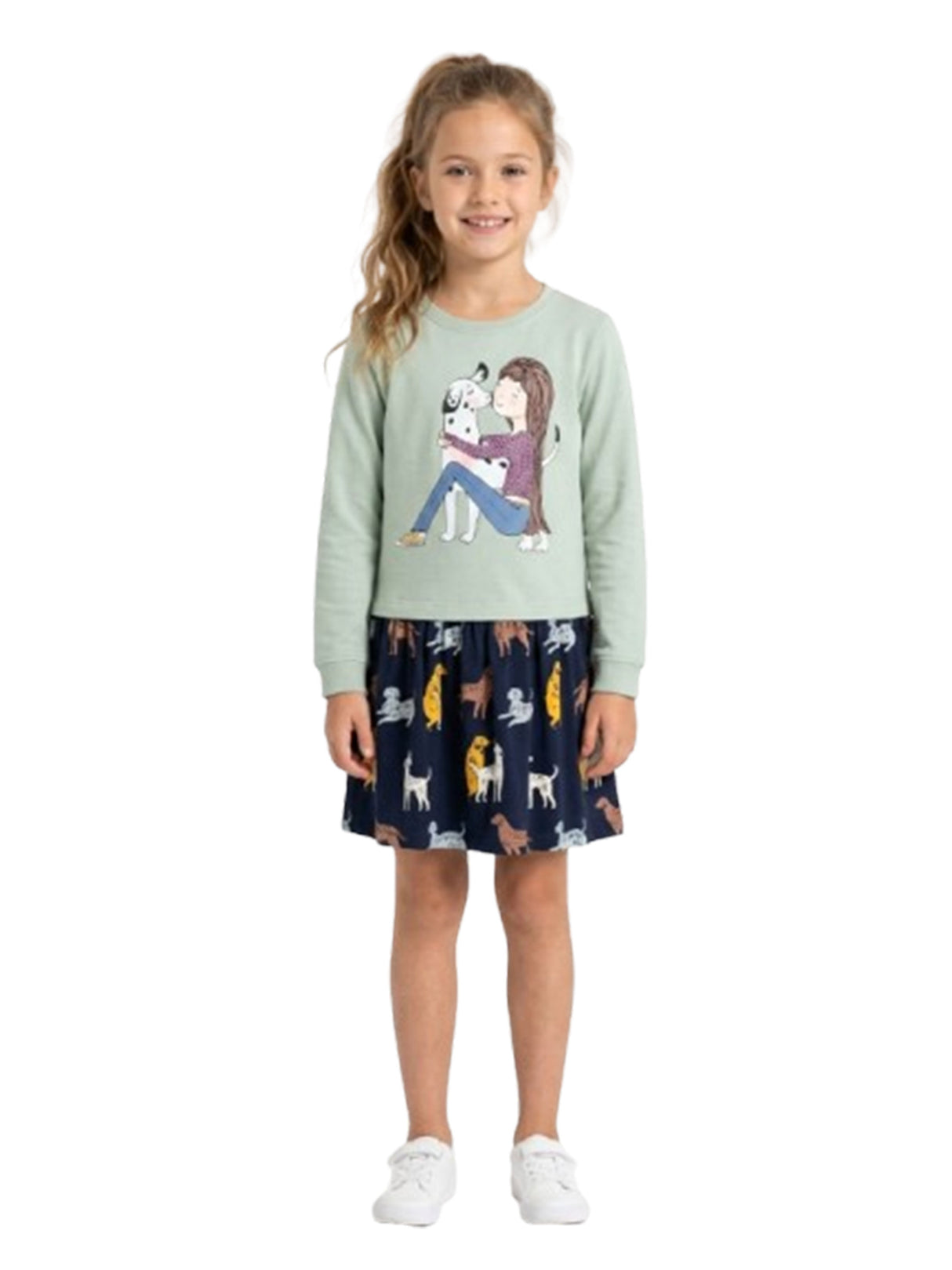 Image for Kids Girl's Printed Dress,Mint Green