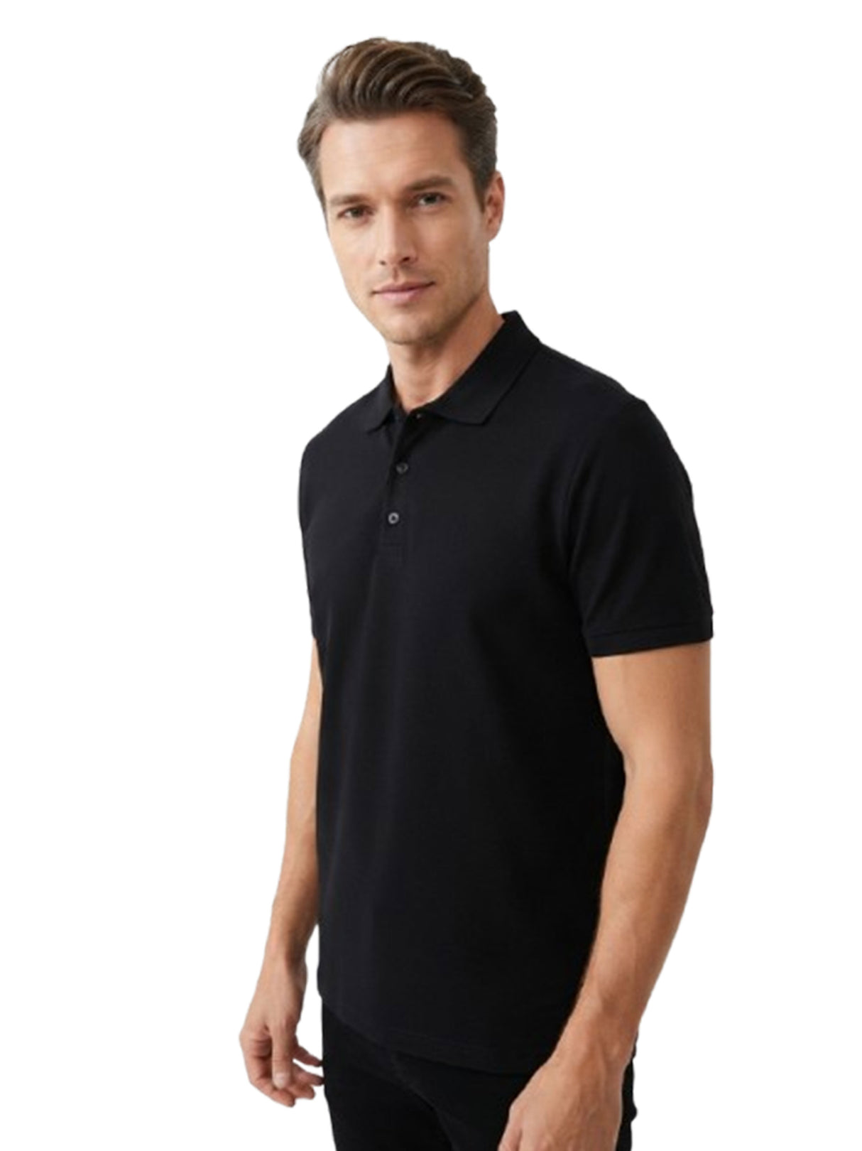 Image for Men's Plain Solid Top,Black