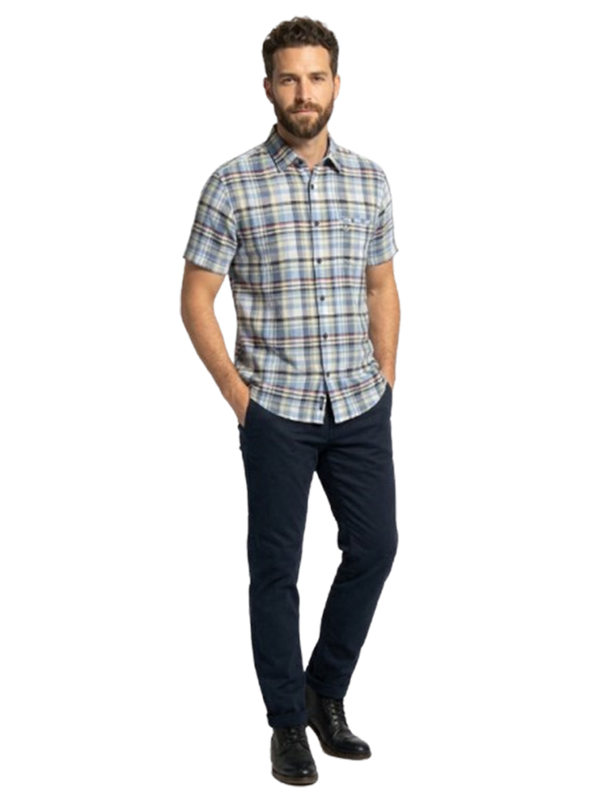 Image for Men's Plaid Dress Shirt,Multi