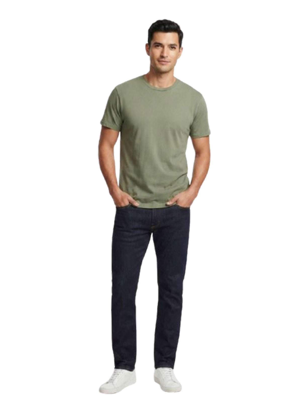 Image for Men's Plain Solid Top,Olive