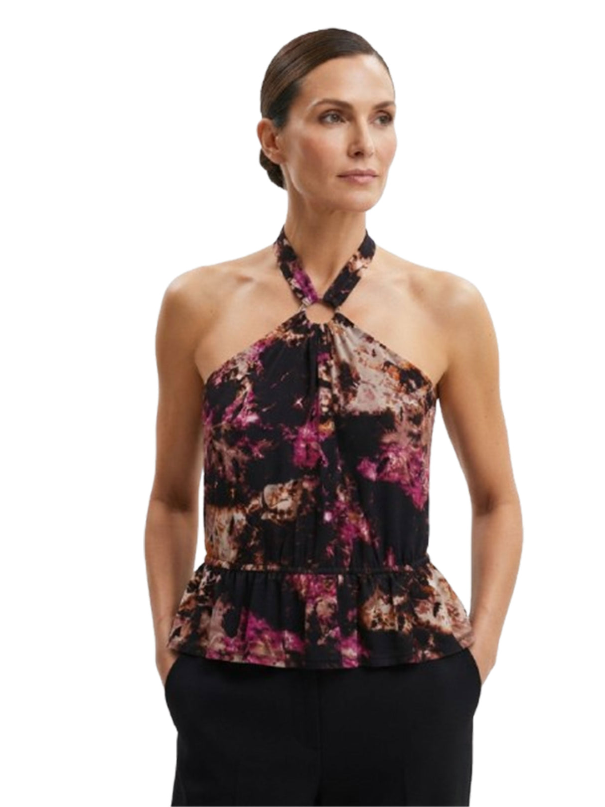 Image for Women's Printed Open Back Top,Multi
