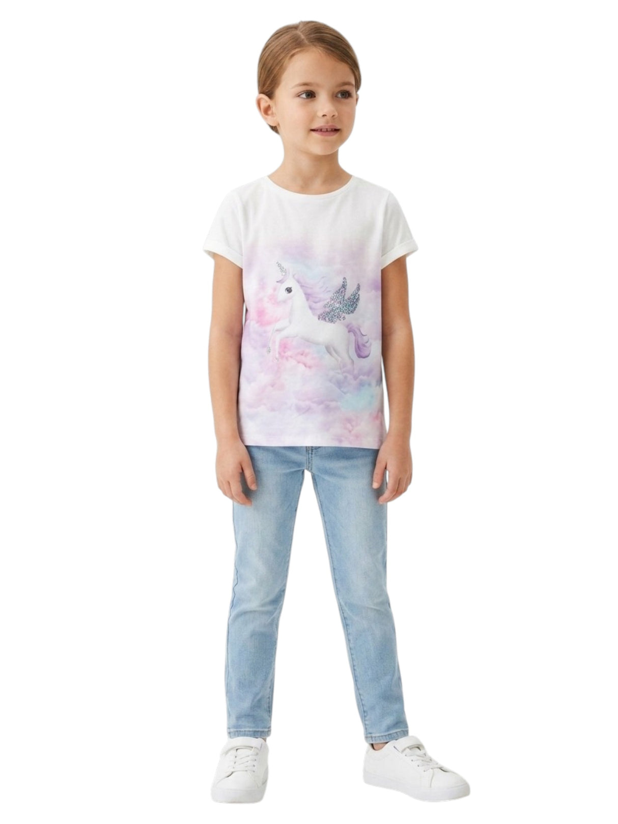Image for Kids Girl's Printed Top,White