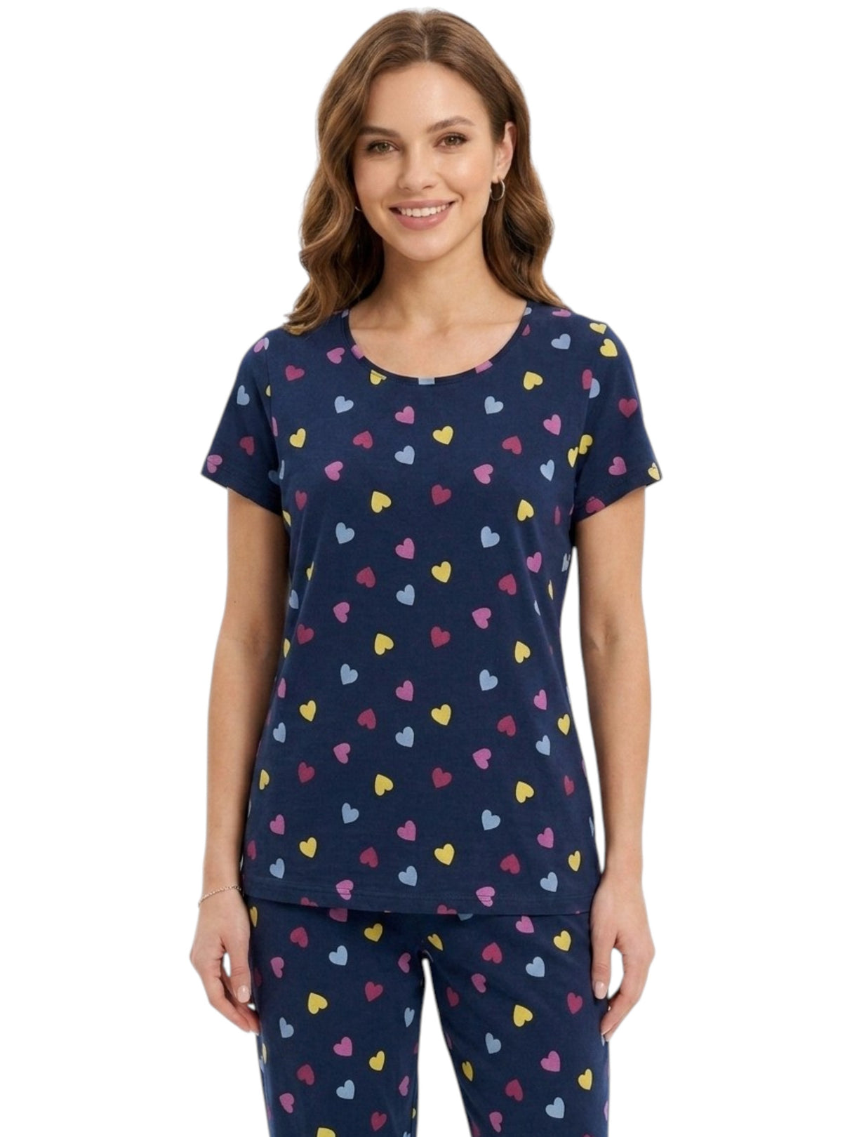 Image for Women's Printed Top,Navy