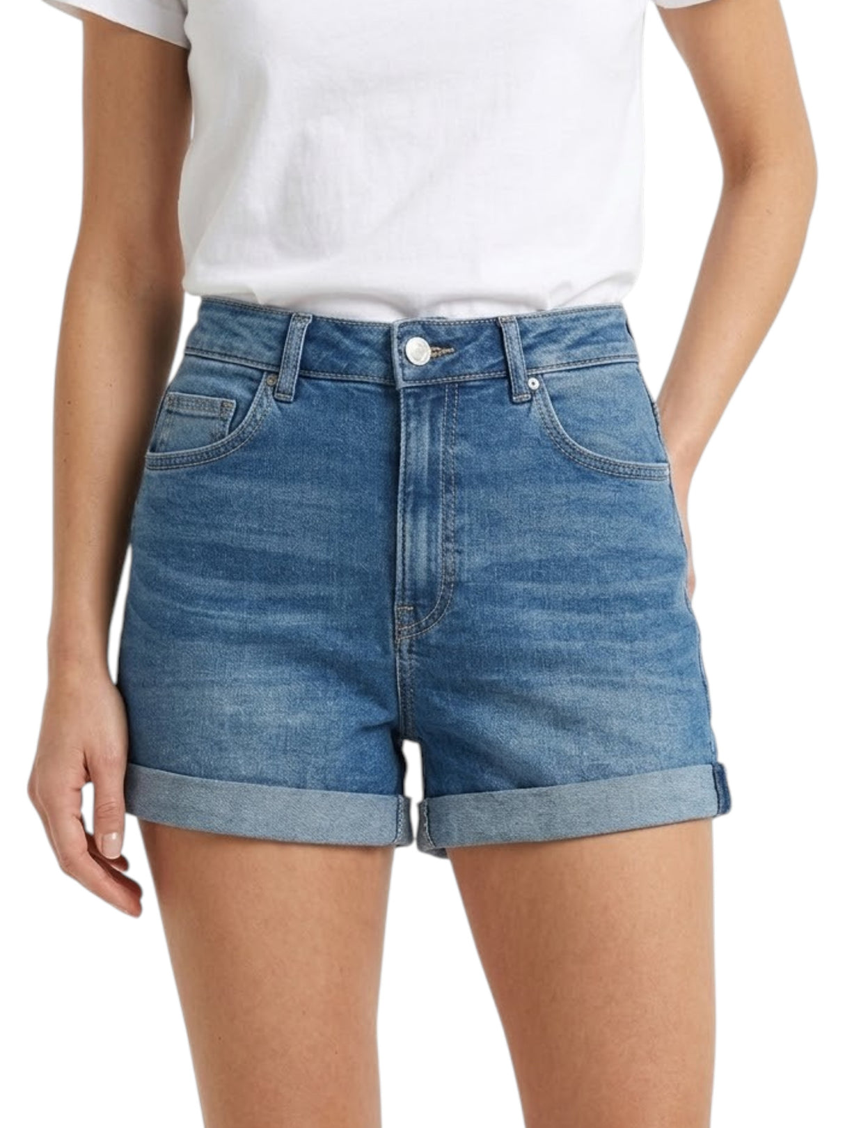 Image for Women's Plain Jeans Short,Blue