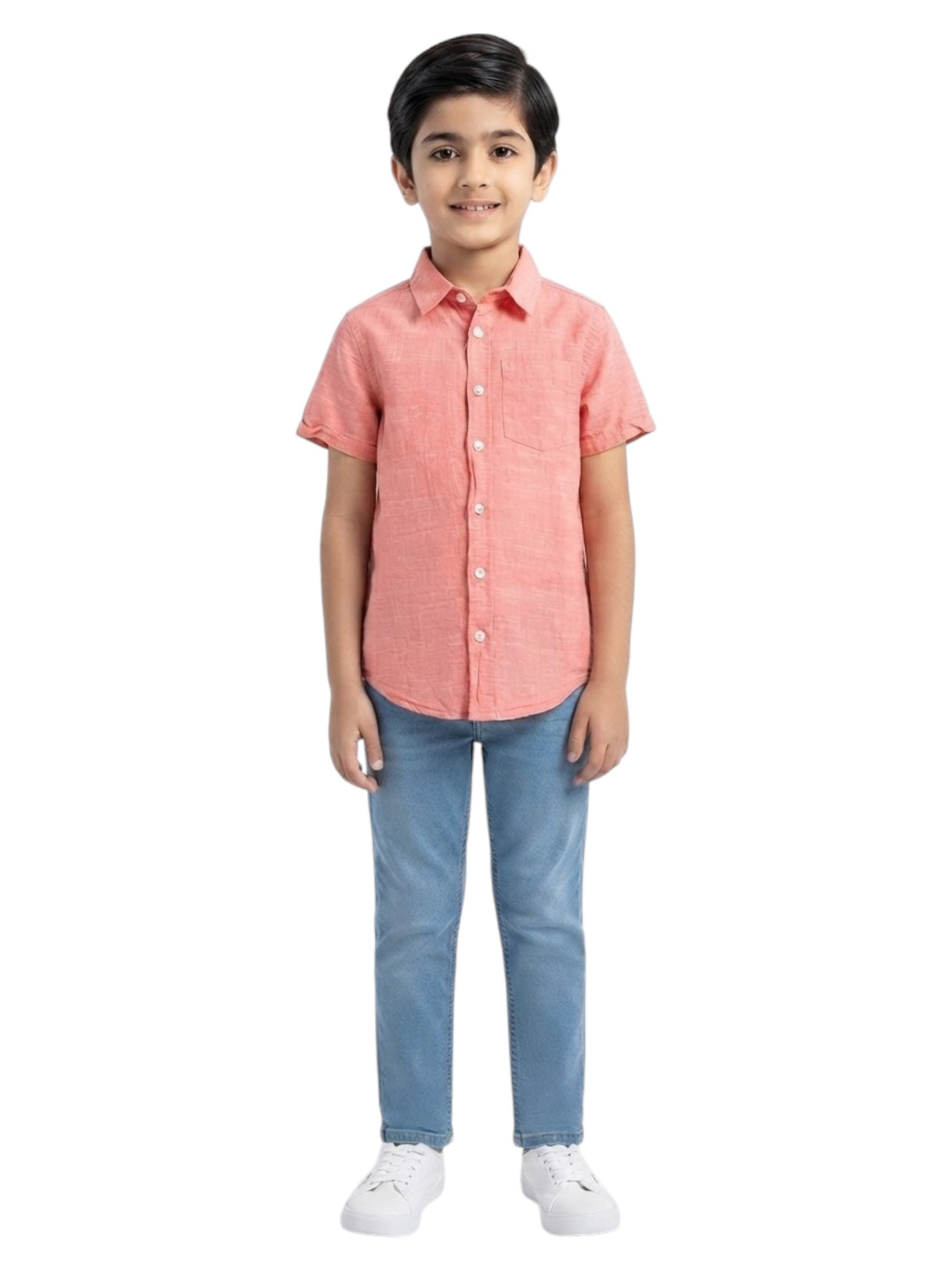 Image for Kids Boy's Plain Dress Shirt,Light Red
