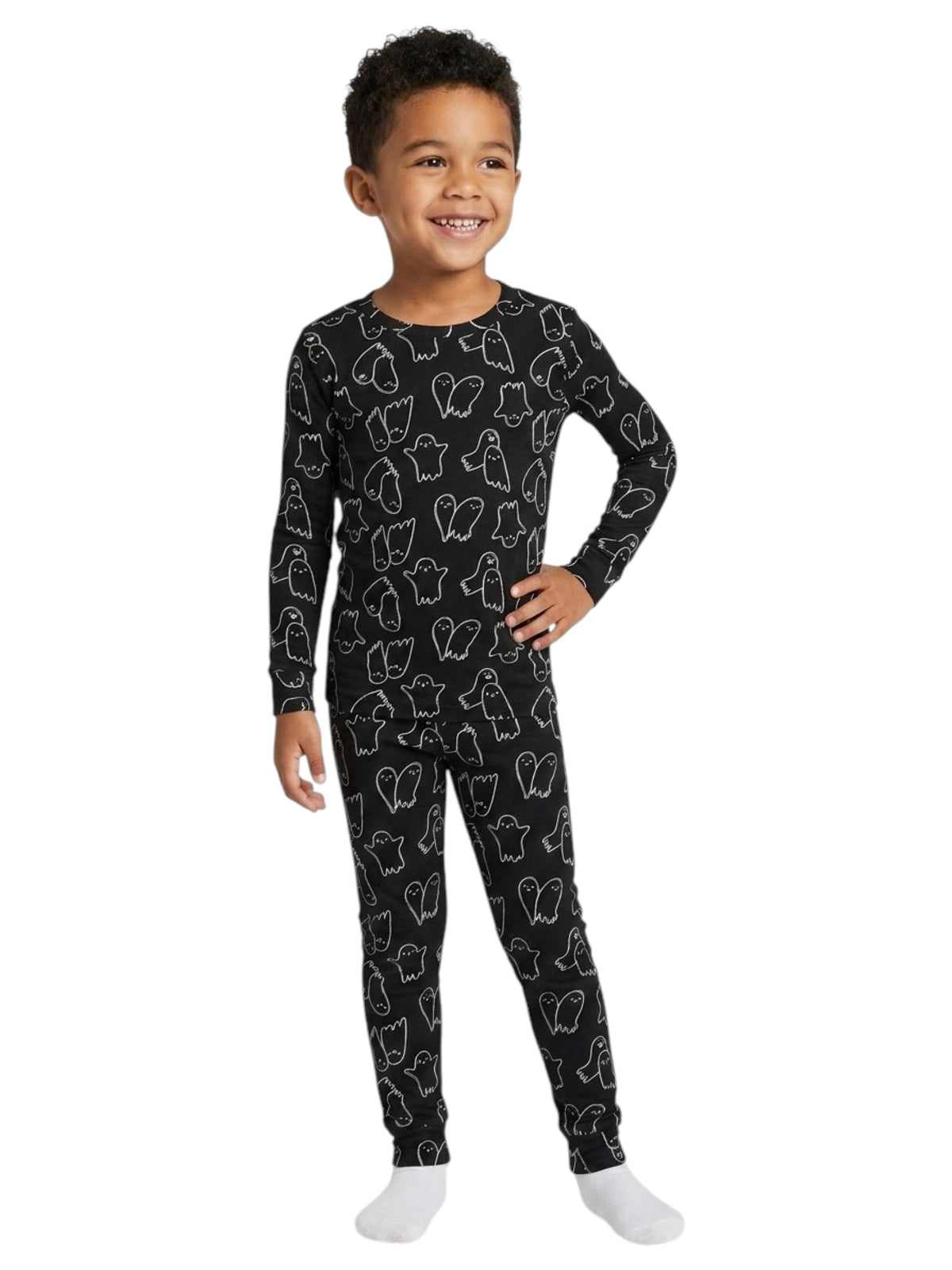 Image for Kids Boy's Printed Sleepwear Set 2 Pieces,Black