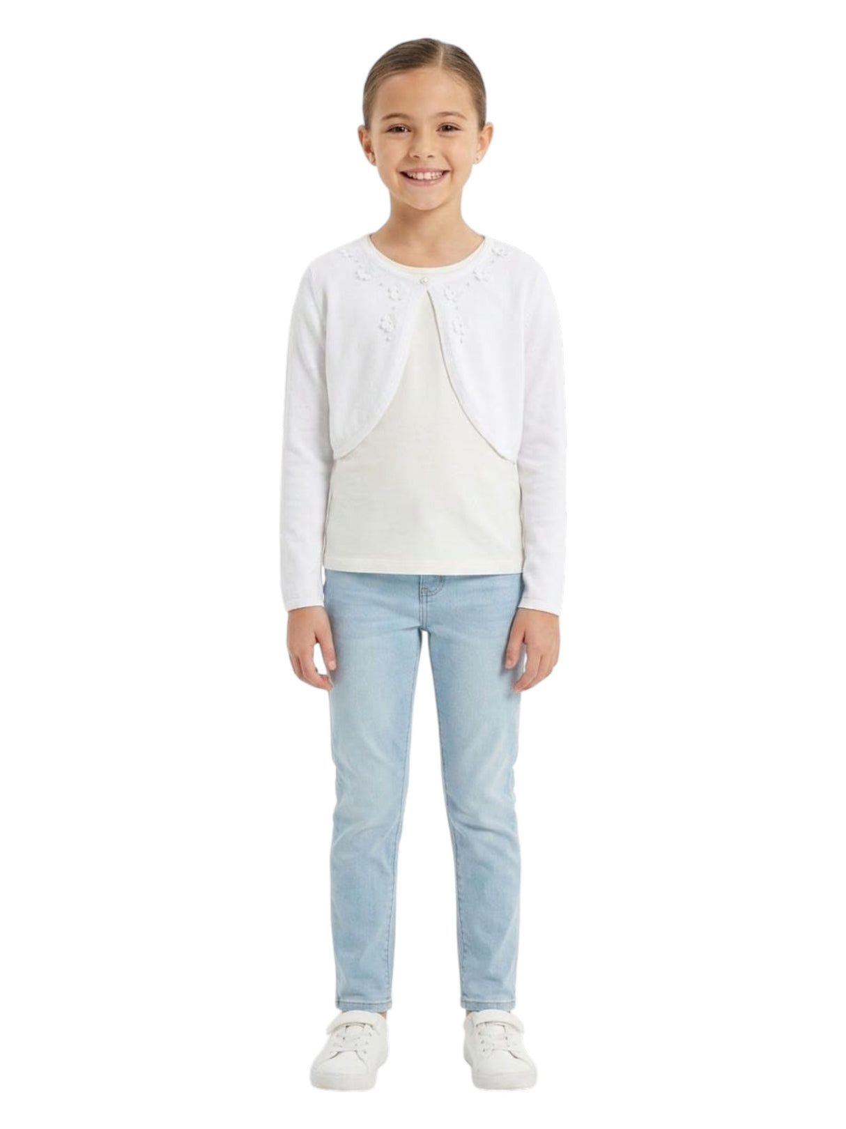 Image for Kids Girl's Plain Cardigan,White