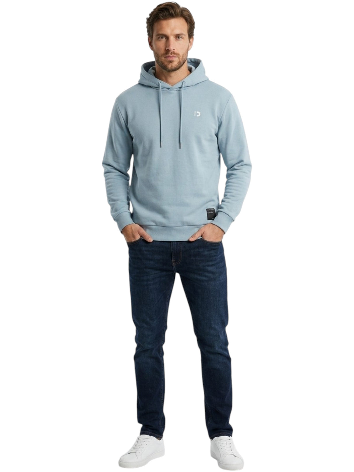 Image for Men's Plain Solid Hoodies,Dusty Mint Blue