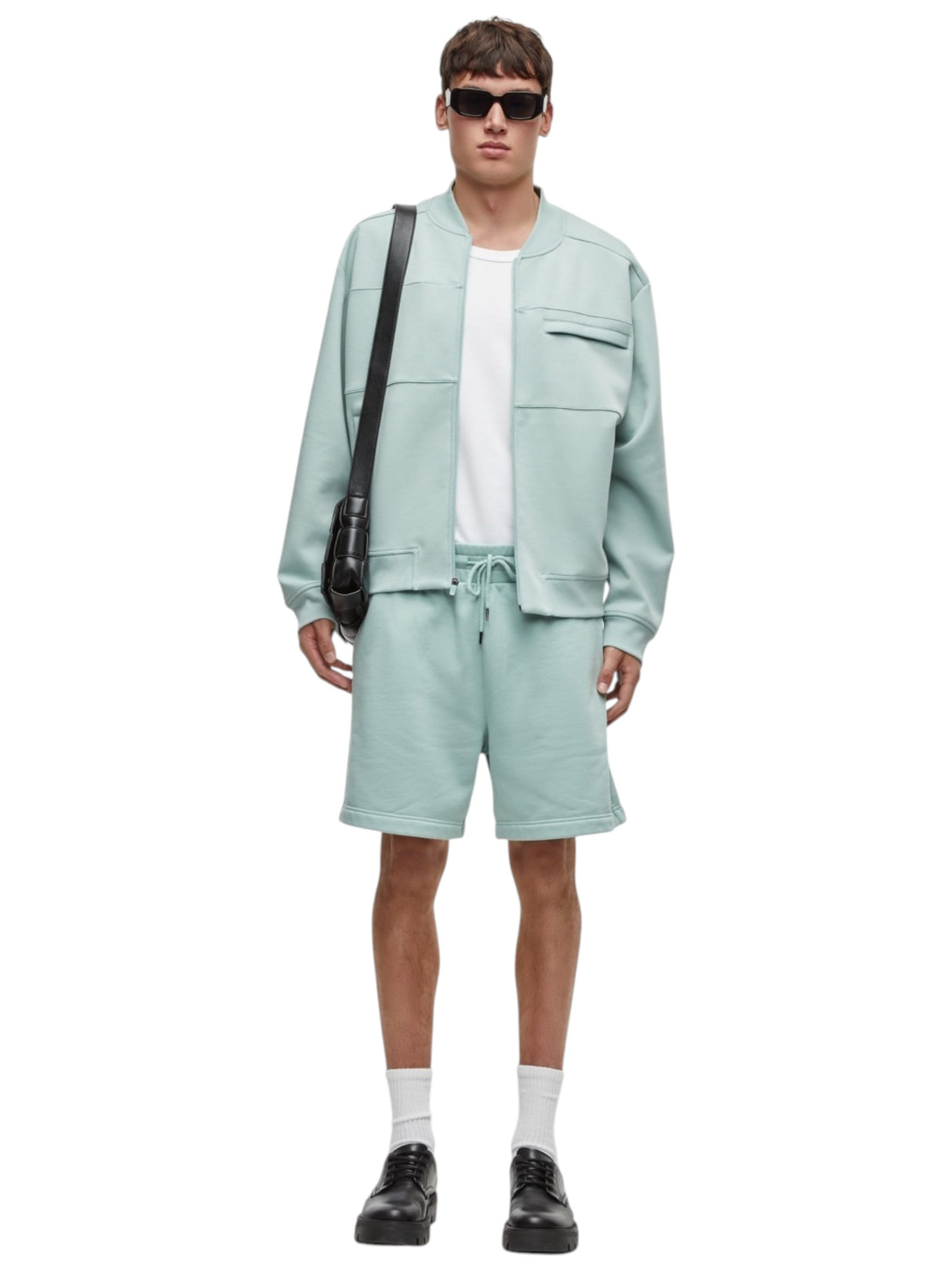 Image for Men's Plain Solid Jacket,Mint Blue