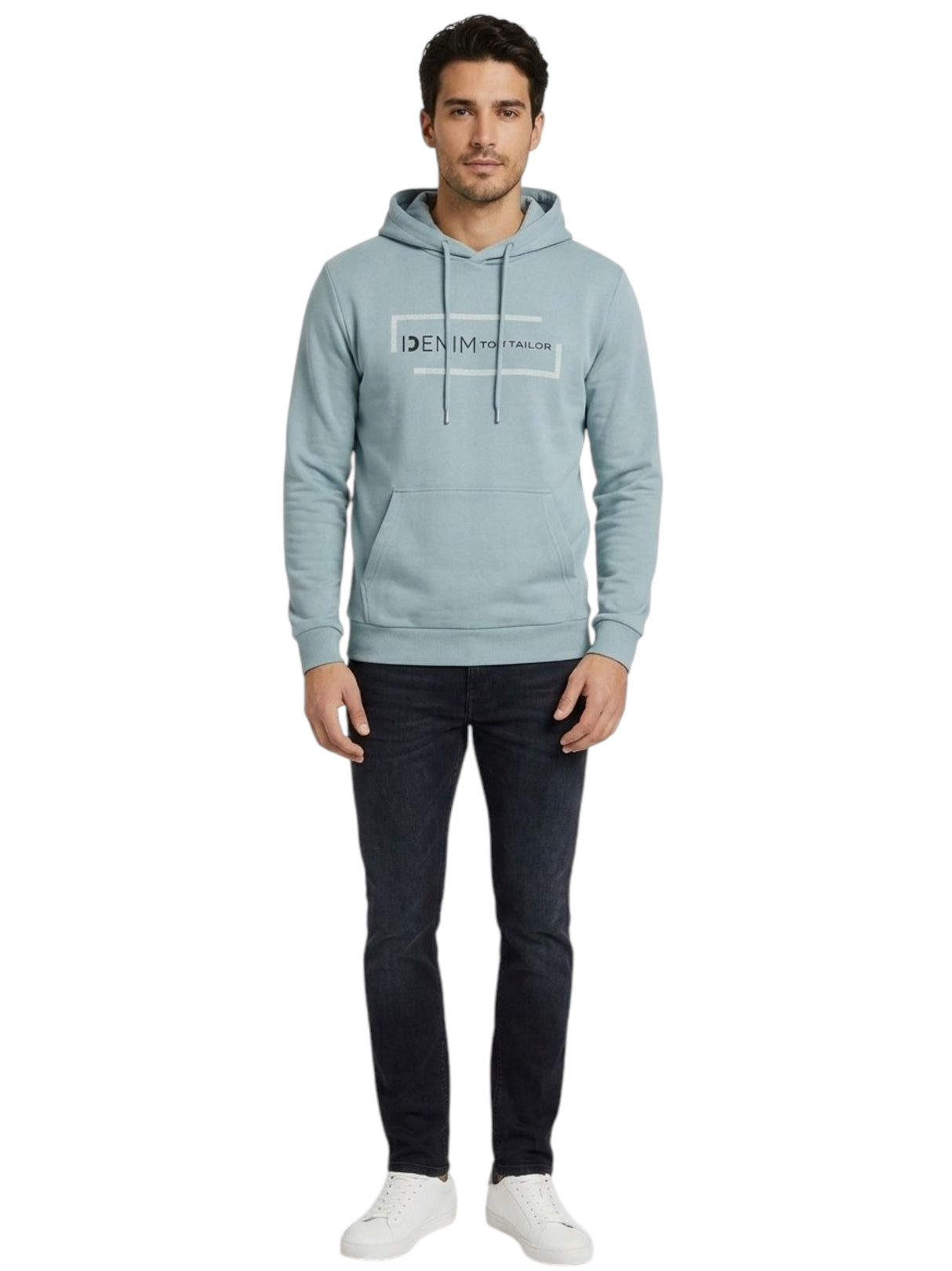 Image for Men's brand Logo Printed Hoodies,Mint Blue