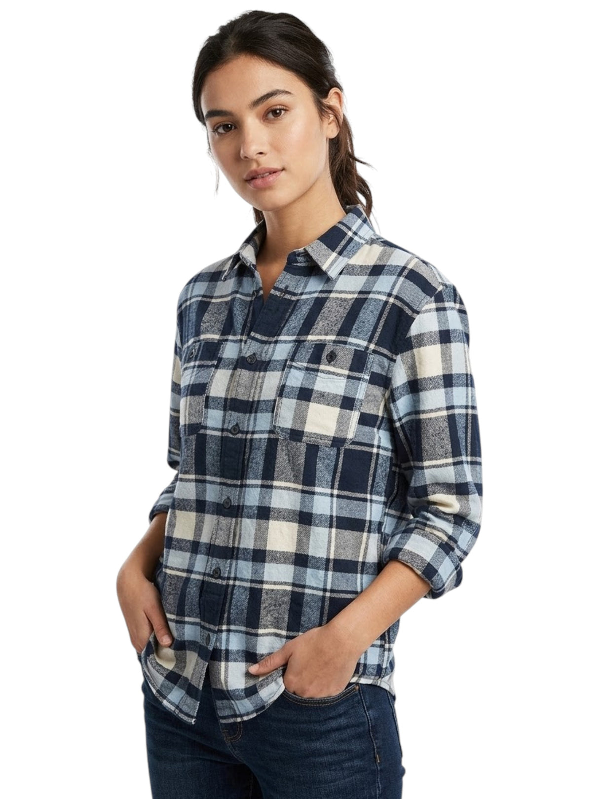 Image for Women's Plaid Chemise,Multi