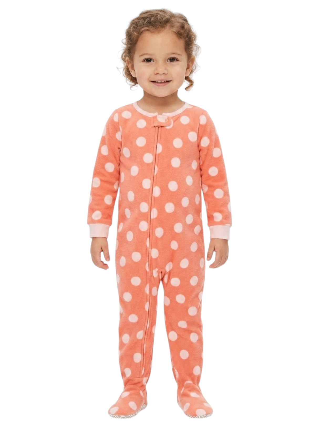Image for Kids Girl's Polka Dot Printed Jumpsuit,Coral