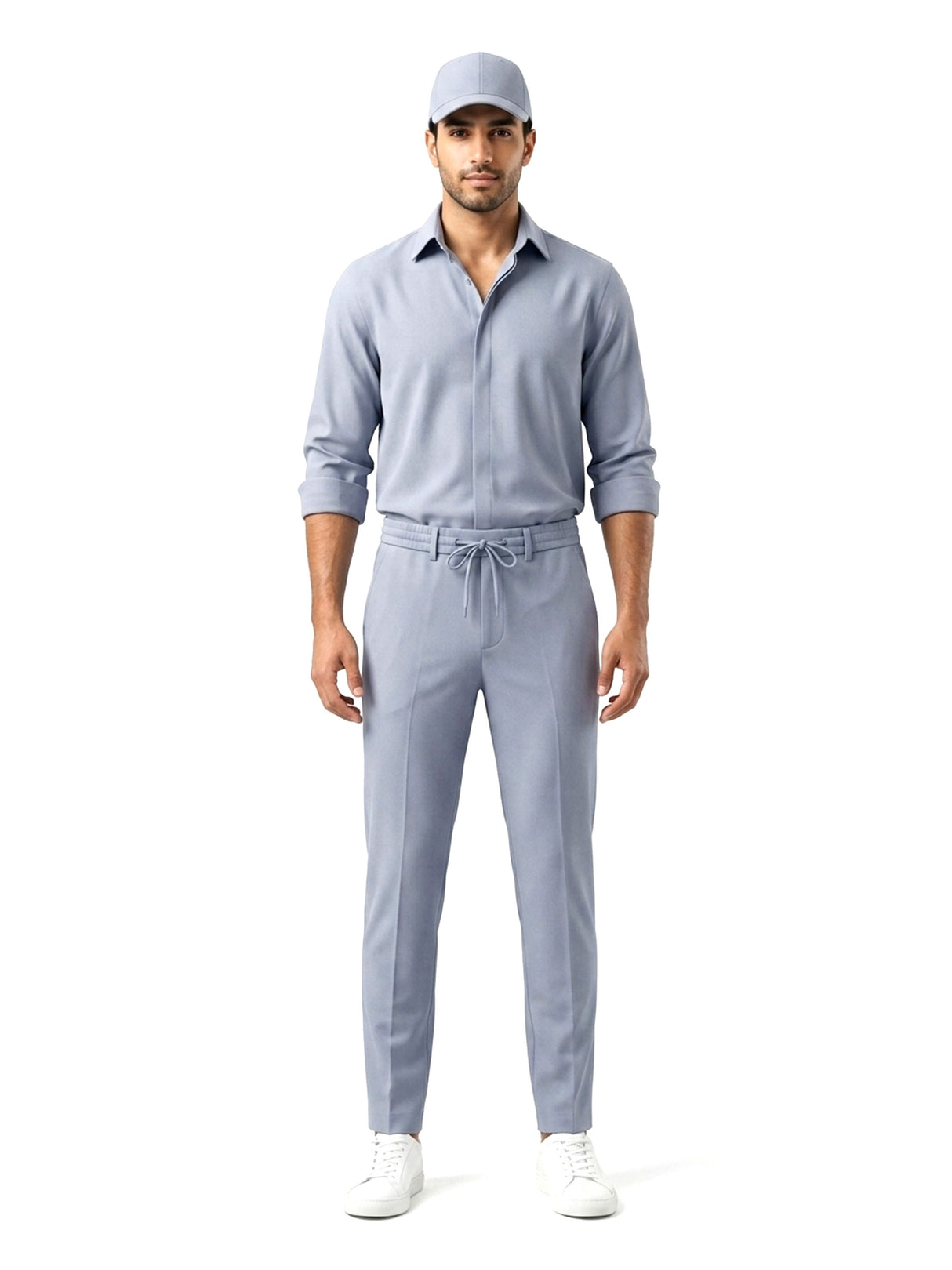 Image for Men's Plain Solid Pant,Light Dusty Blue