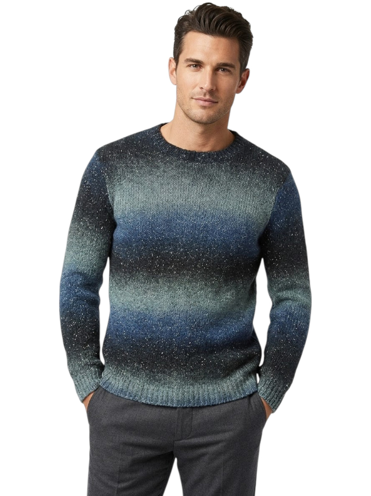Image for Men's Colorblocked Knitted Sweaters,Multi