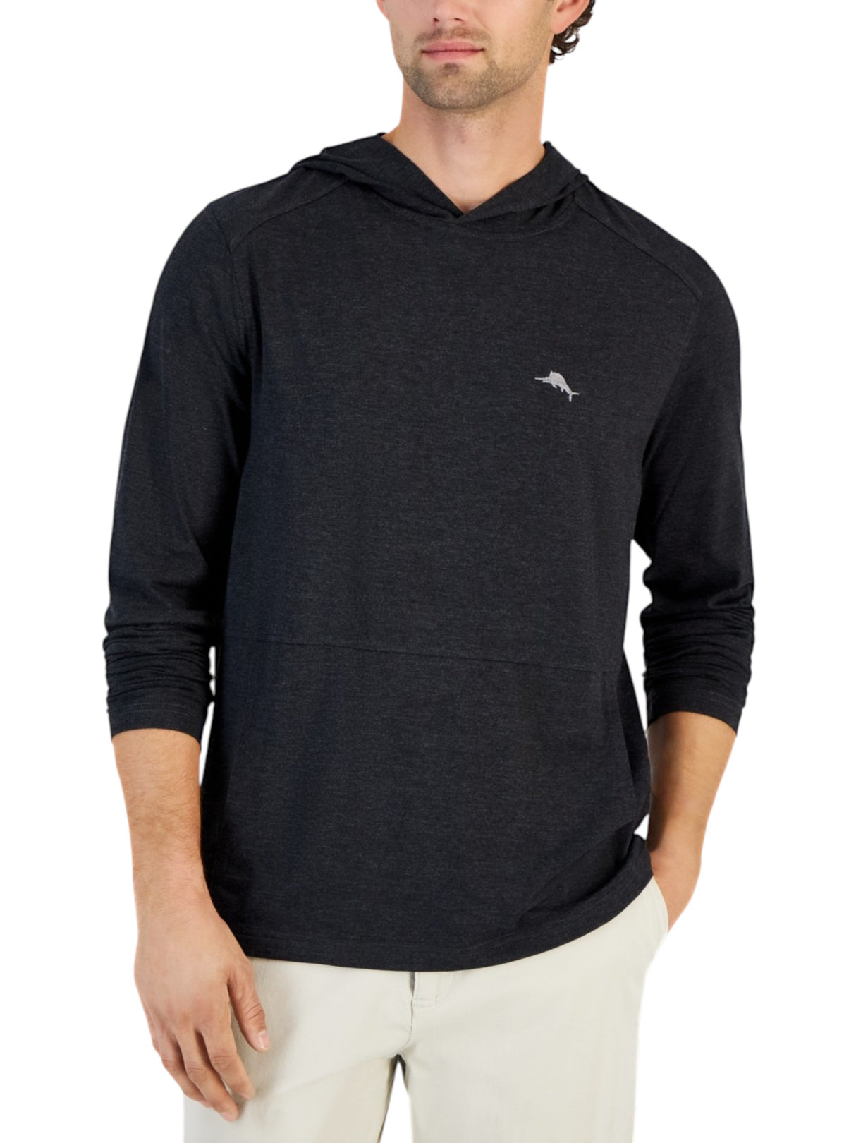 Image for Men's Plain Solid Hoodies,Dark Grey