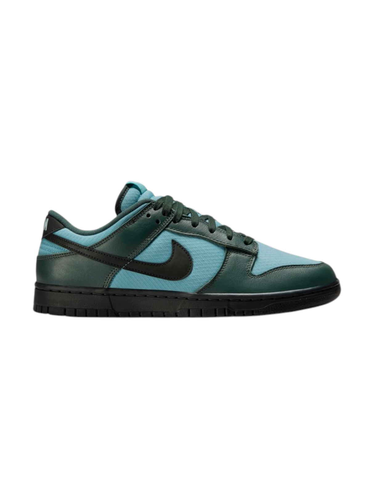 Image for Dunk Low Retro SE Men's Logo Patched Shoes,Green/Denim Turquoise