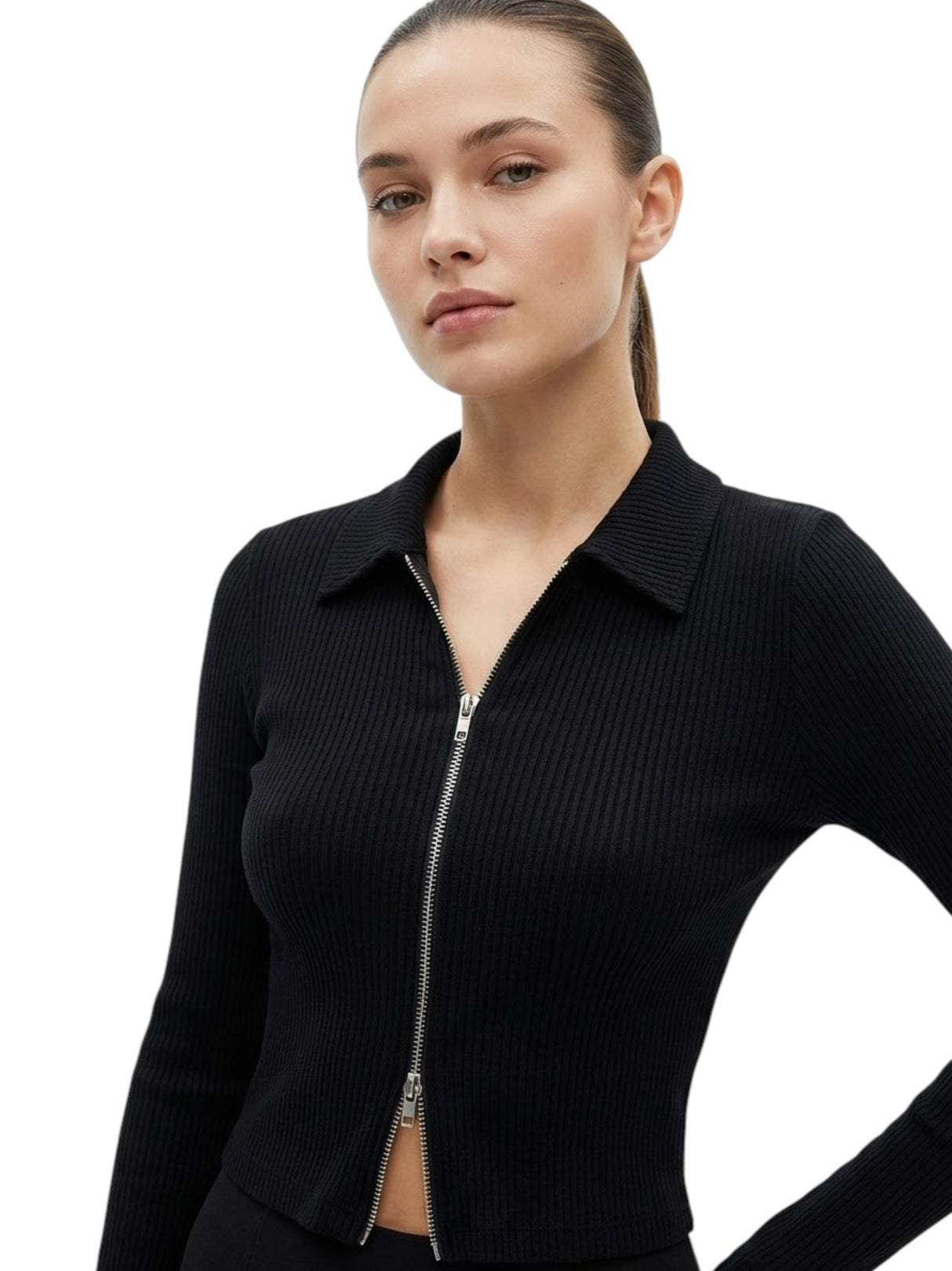 Image for Women's Ribbed Top,Black