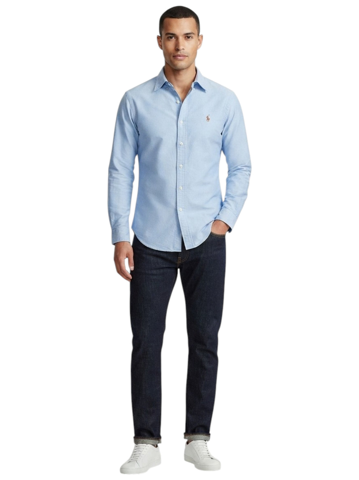 Image for Men's Plain Solid Dress Shirt,Light Blue