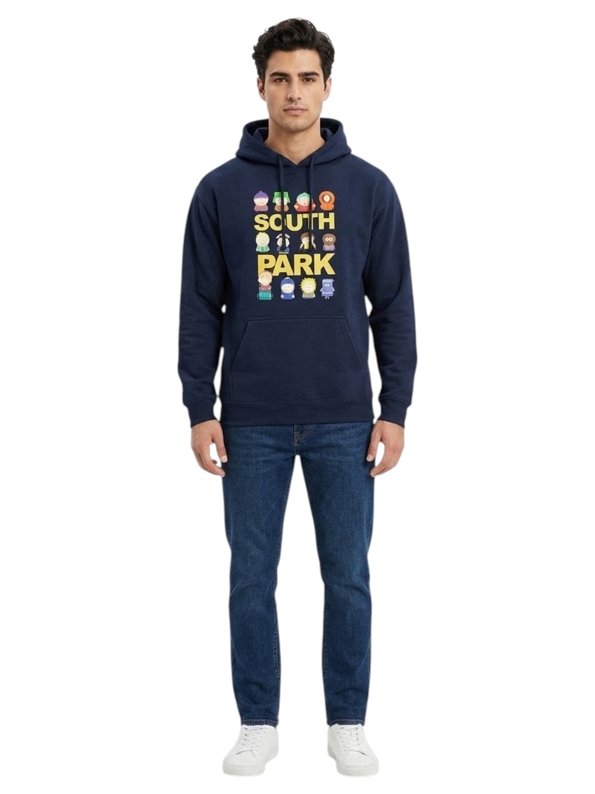 Image for Men's Printed Hoodies,Navy