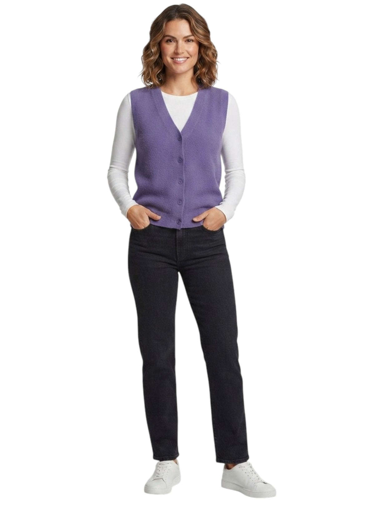 Image for Women's Plain Knitted Top,Mauve