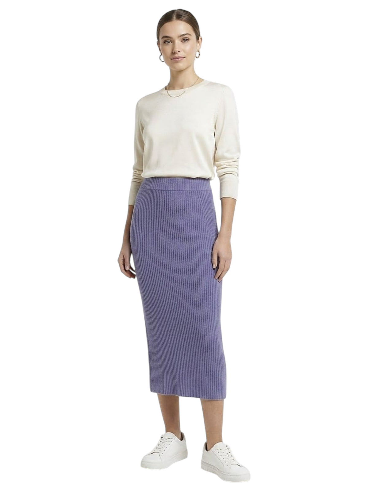 Image for Women's Ribbed Knit Skirt,Mauve