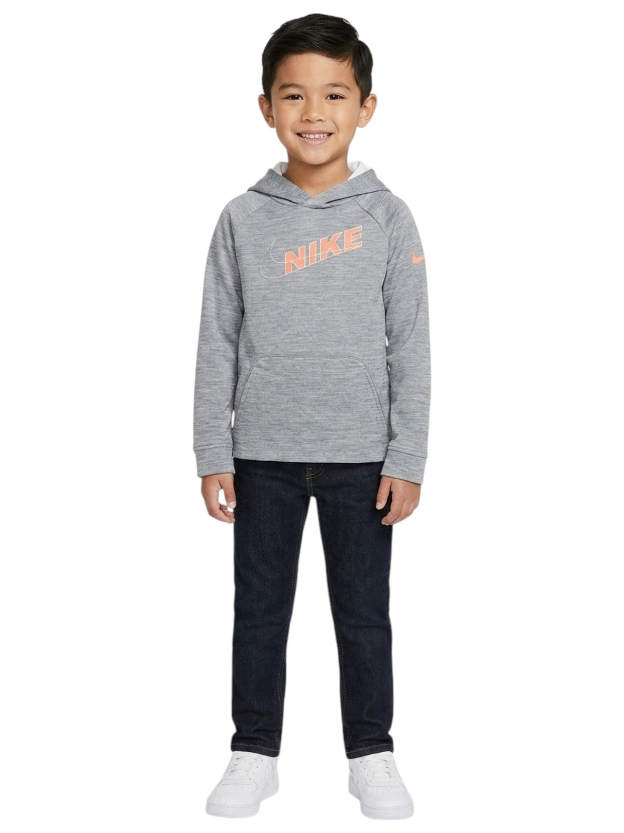 Image for Kids Boy's Brand Logo Printed Hoodies,Grey