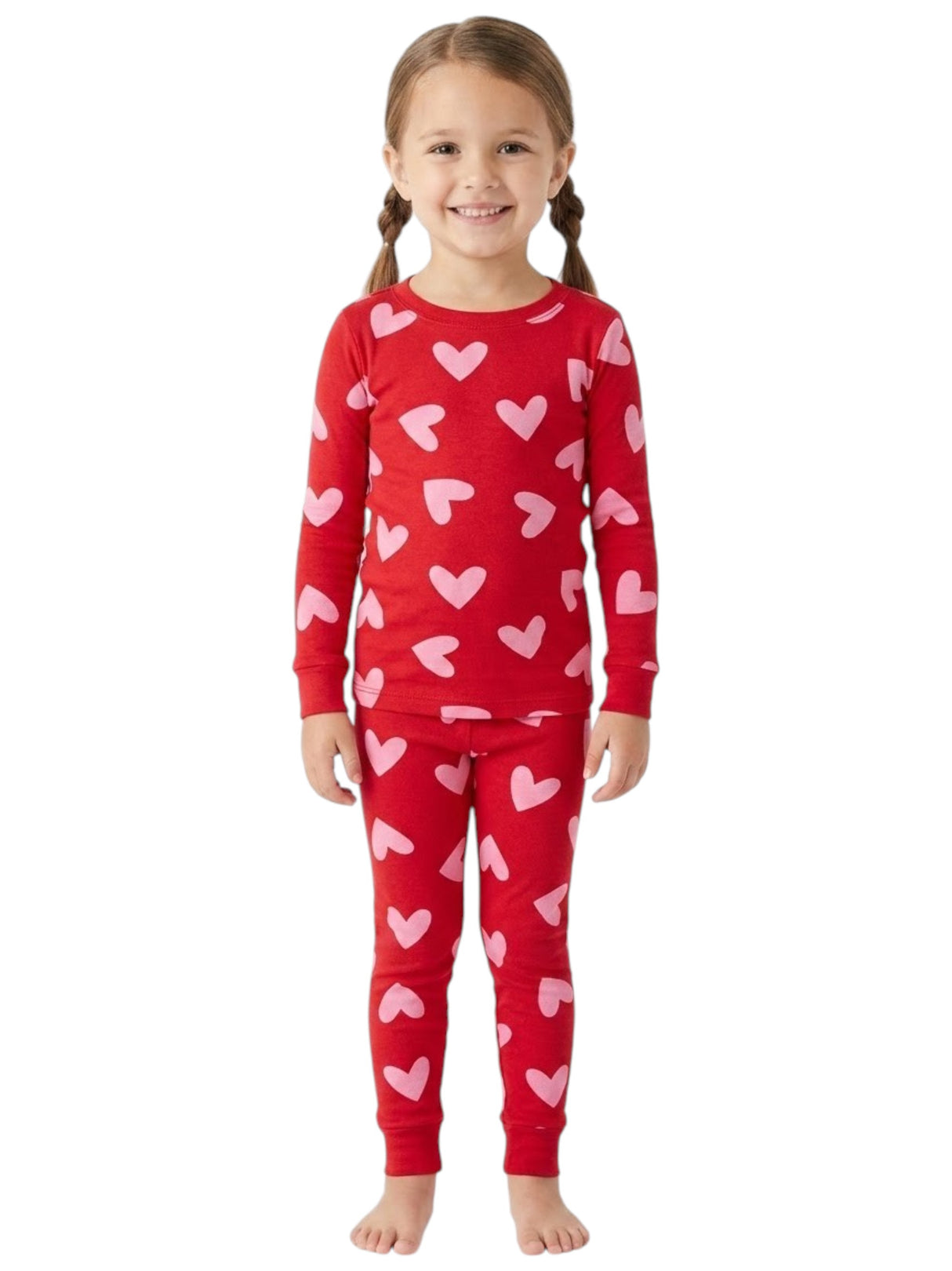 Image for Kds Girl's Printed Sleepwear Set 2 Pieces,Red