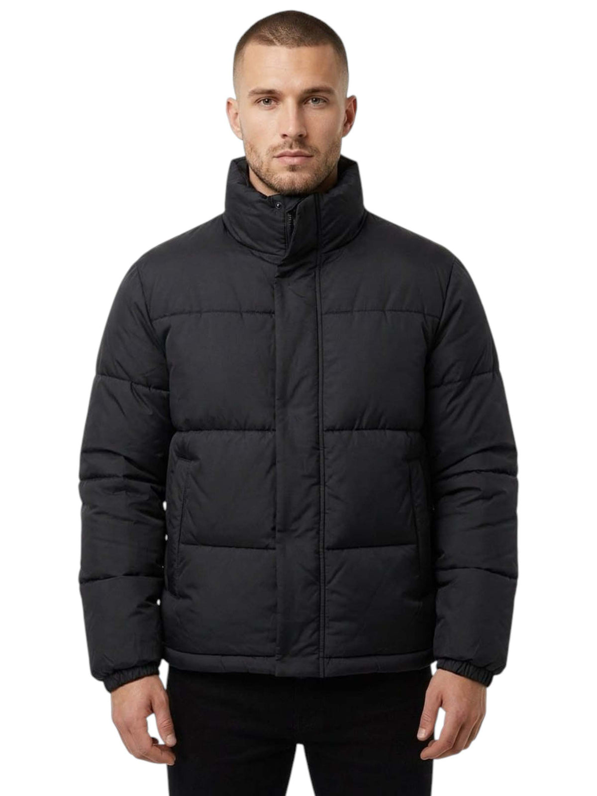 Image for Men's Quilted Jacket,Black