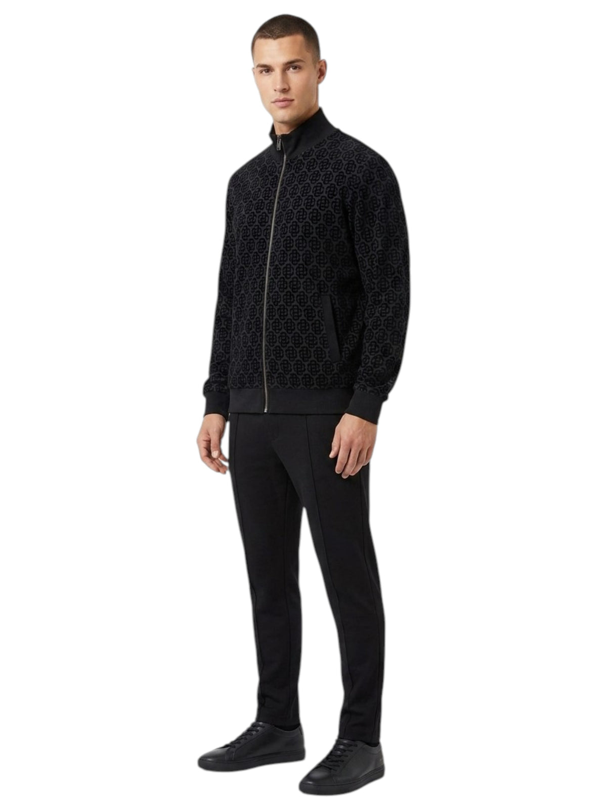 Image for Men's Printed Jacket,Black