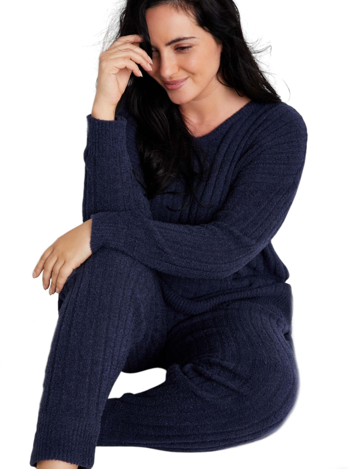 Image for Women's Mohair Sleepwear Set 2 Pieces,Navy