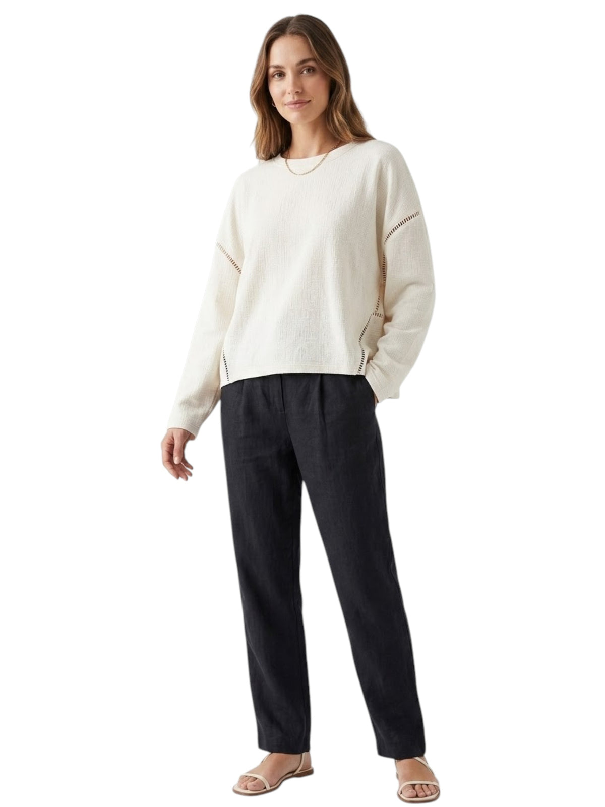 Image for Women's Textured Sweater,Beige