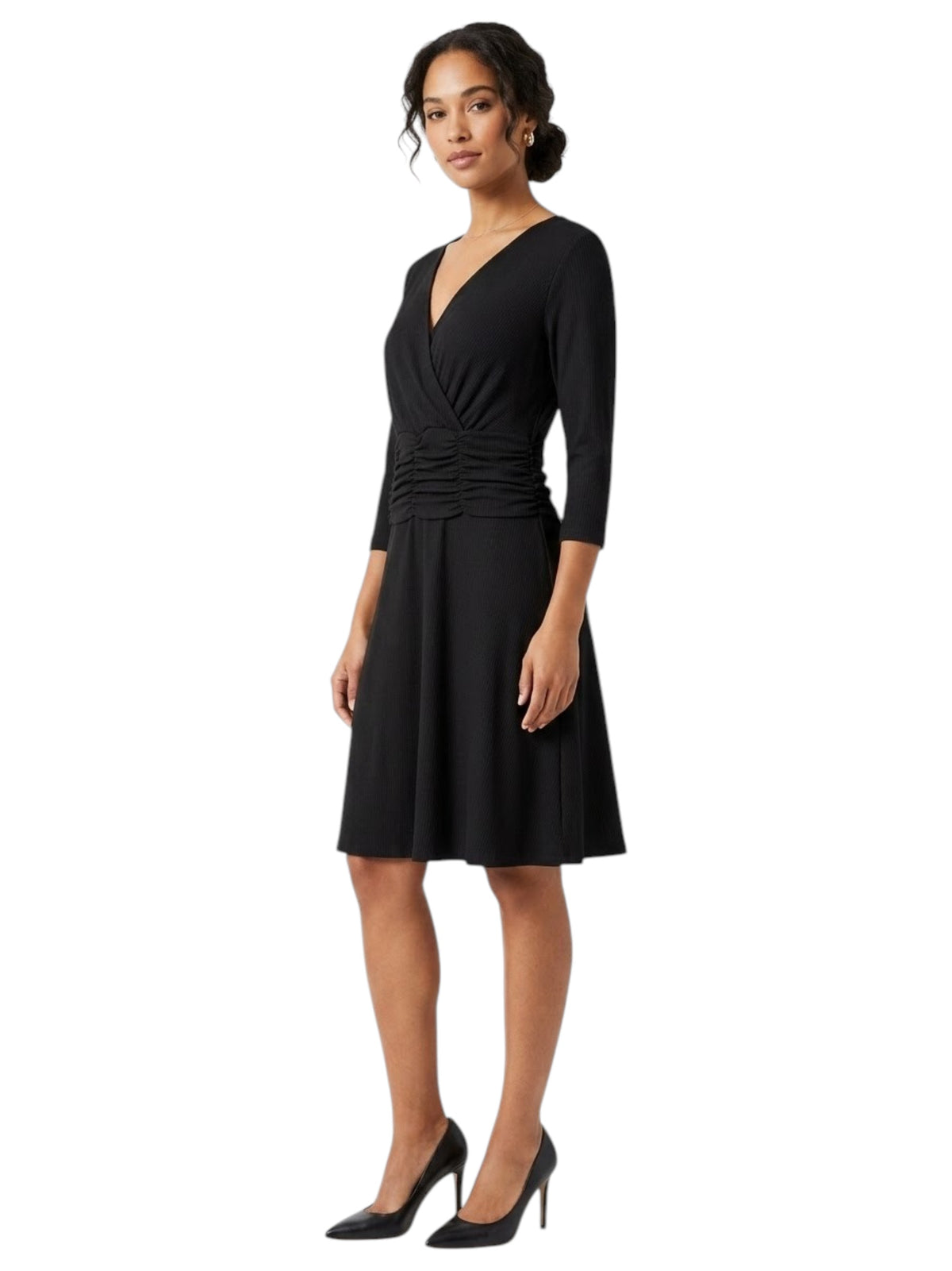 Image for Women's Plain Solid Dress,Black