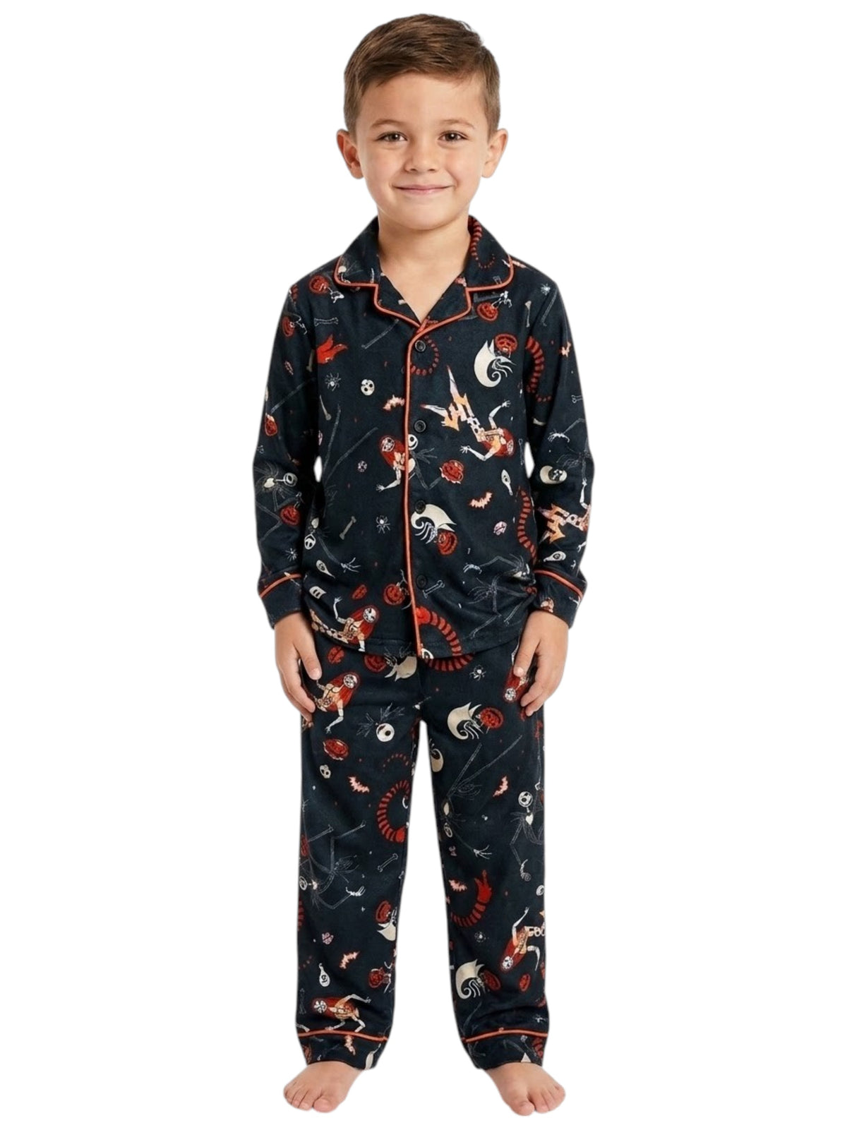 Image for Kids Boy's Printed Sleepwear Set 2 Pieces,Black