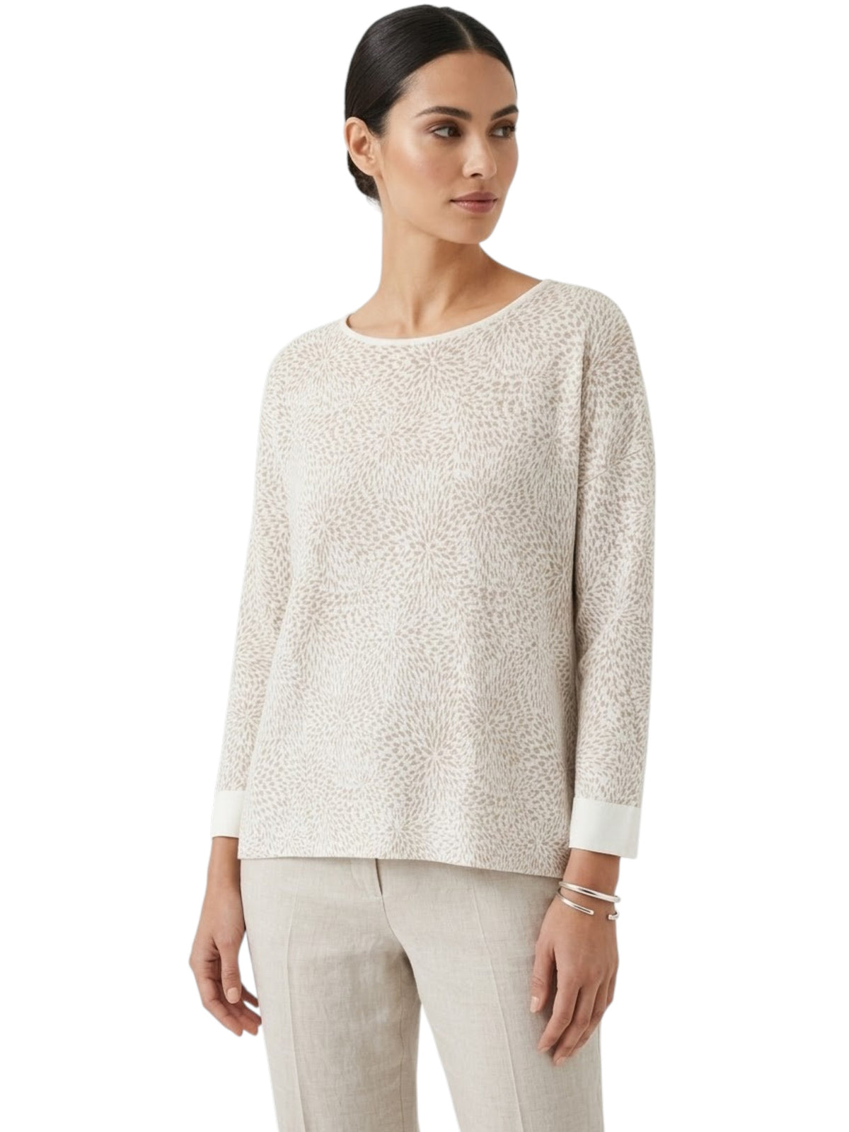 Image for Women's Printed Top,Beige