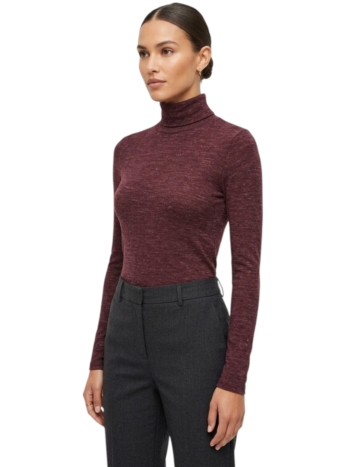 Image for Women's Plain Solid Top,Burgandy