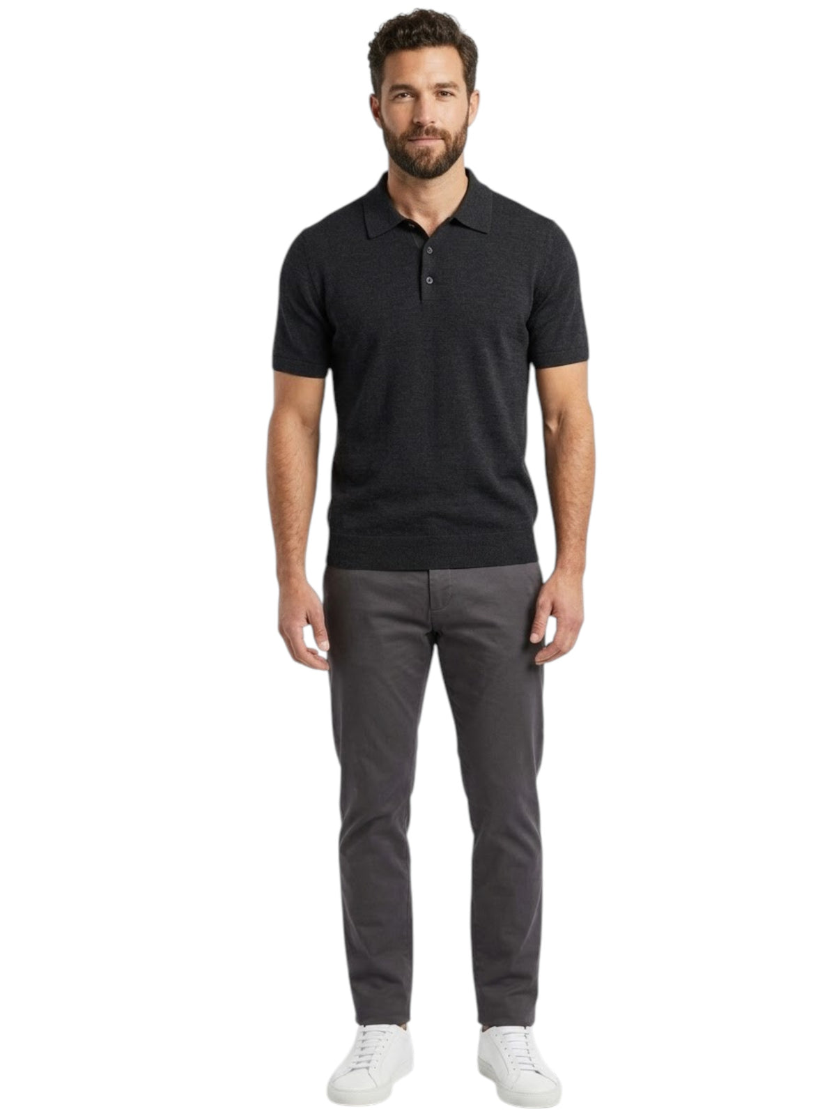Image for Men's Textured Knitted Top,Black