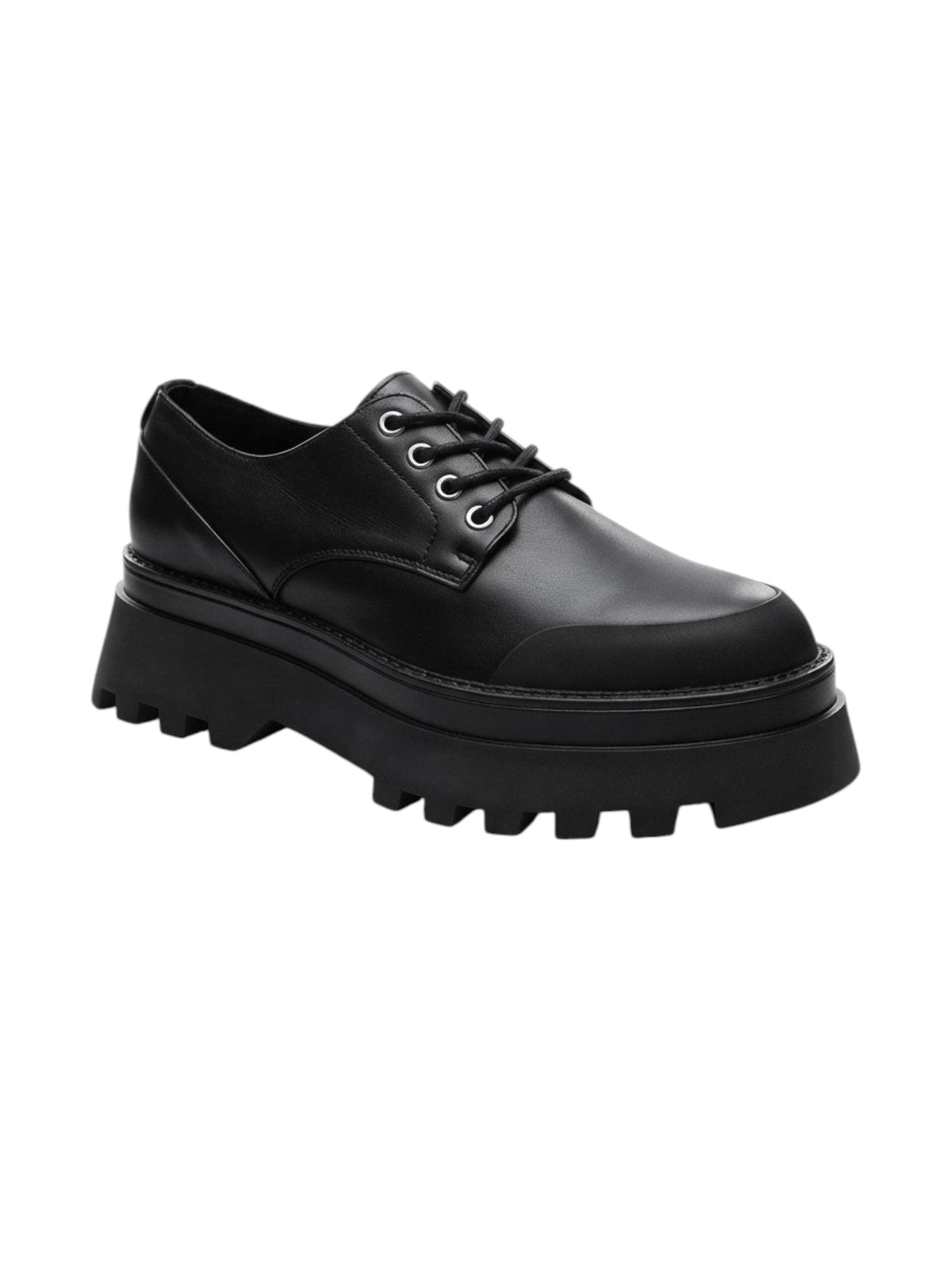 Image for Men's Plain High Loafers Shoes,Black