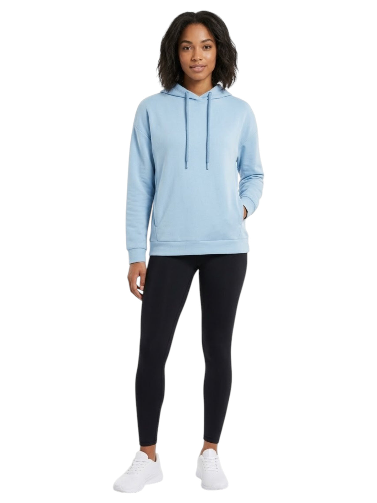 Image for Women's Plain Solid Hoodies,Light Blue
