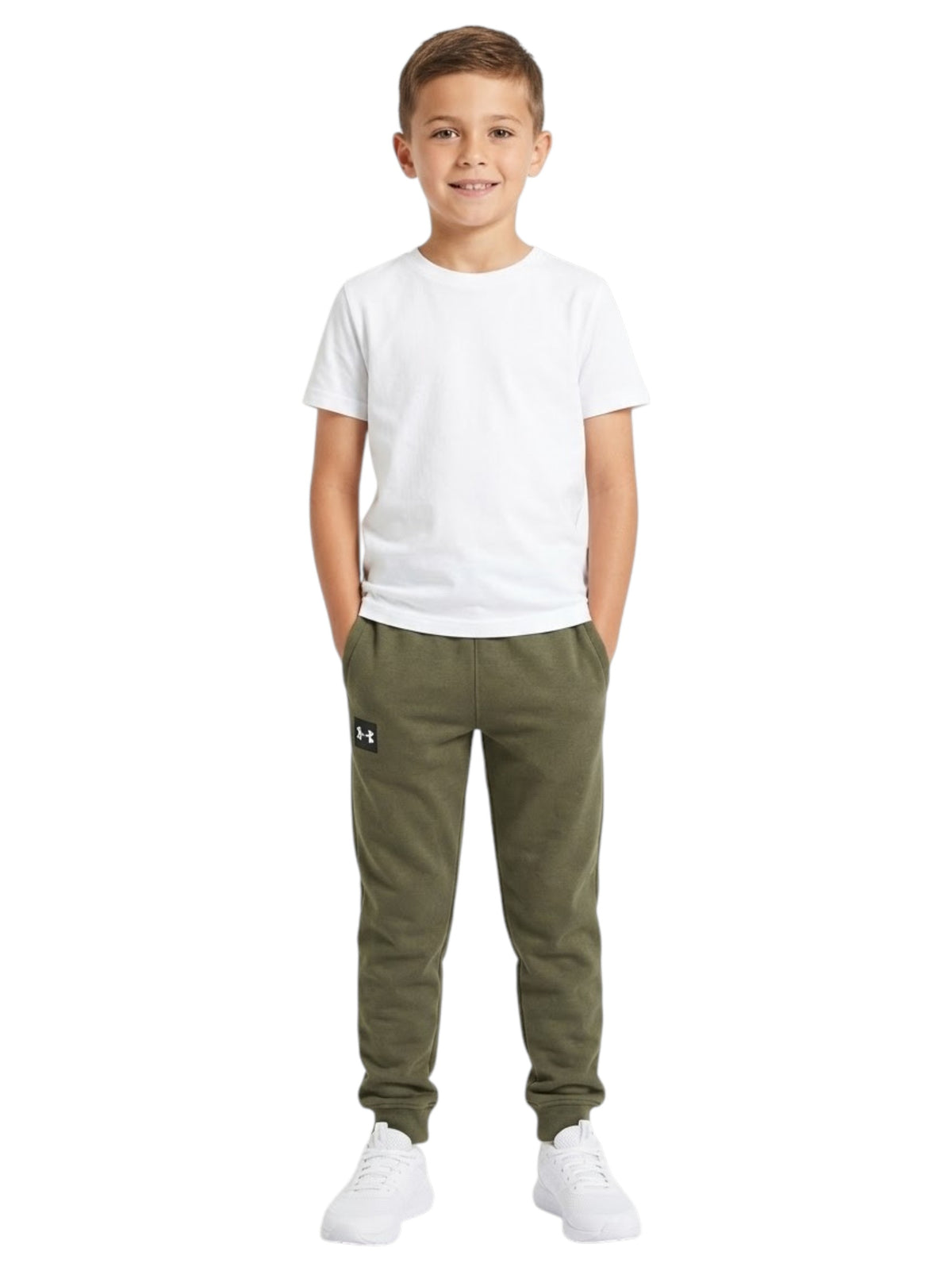 Image for Kids Boy's Plain Solid Pant,Olive