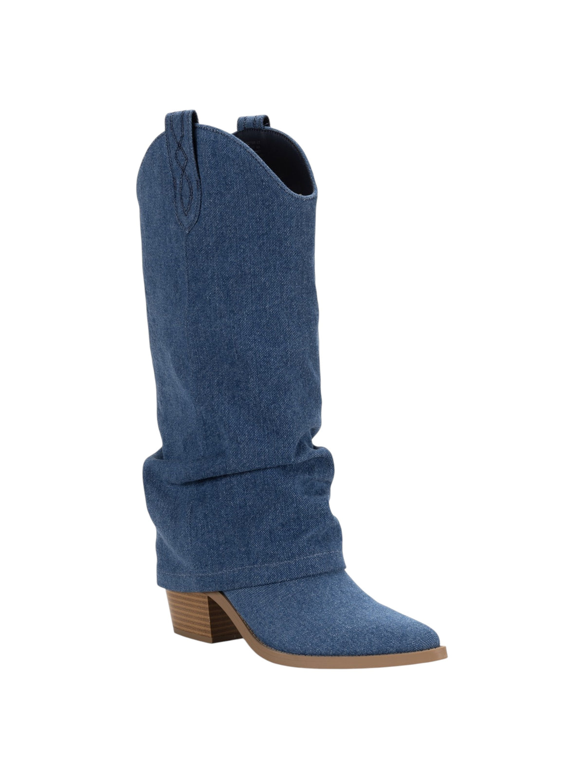 Image for Women's Plain Denim Brynn Western Boots,Blue
