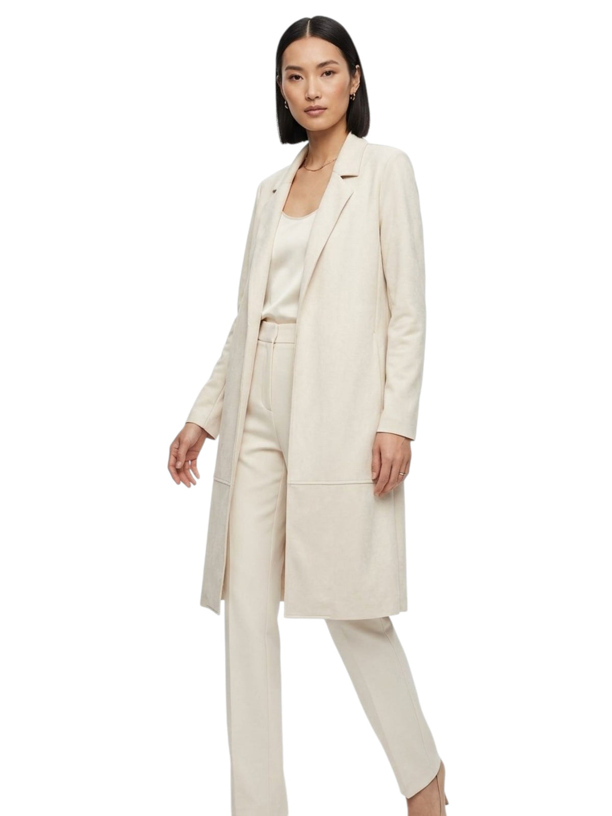 Image for Women's Plain Velvet Coat,Light Beige