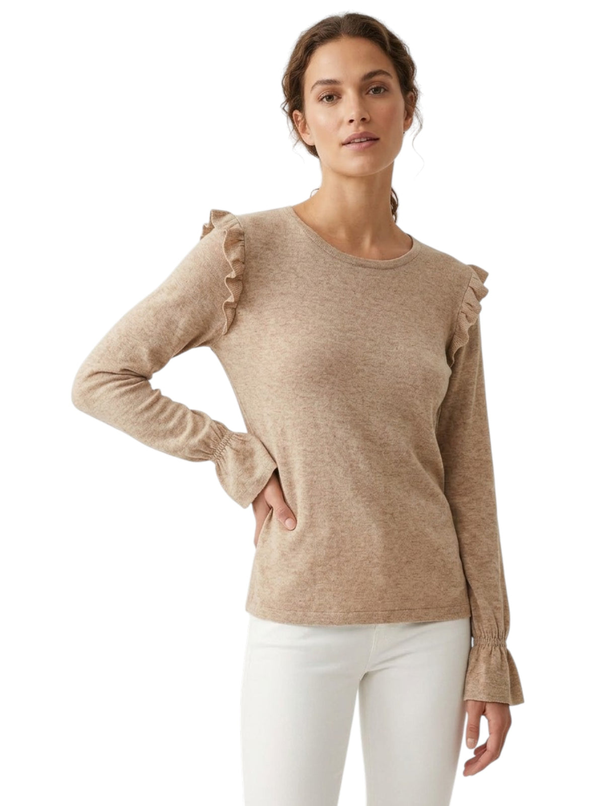 Image for Women's Plain Top,Beige