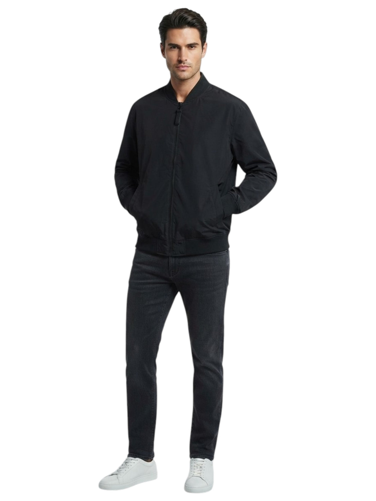 Image for Men's Plain Jacket,Black