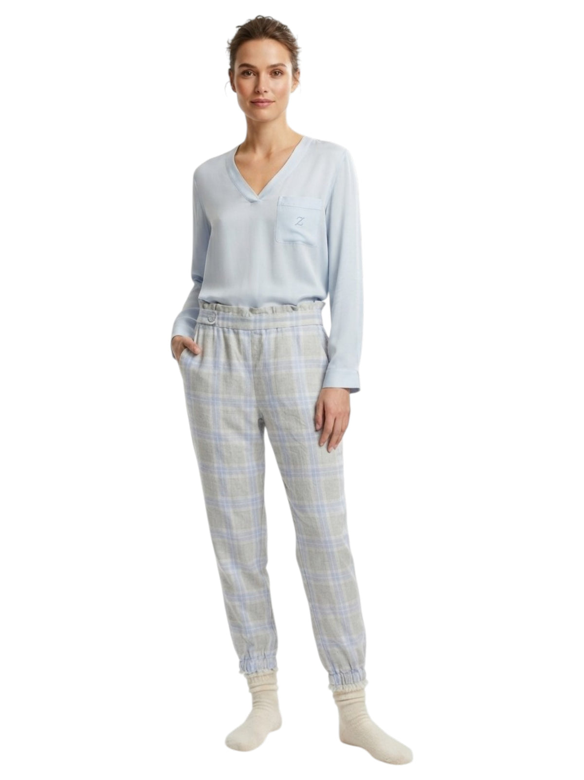 Image for Women's Printed Sleepwear Pants,Grey