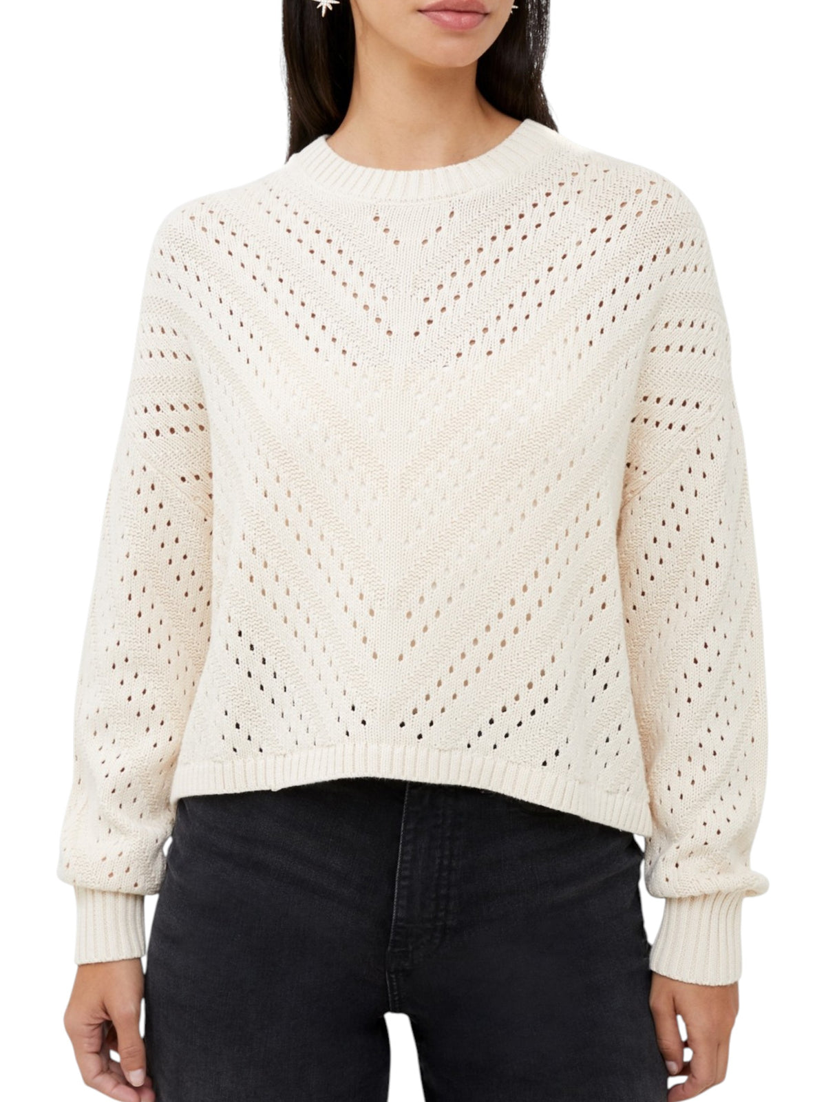 Image for Women's Open Knitted Sweaters,Beige
